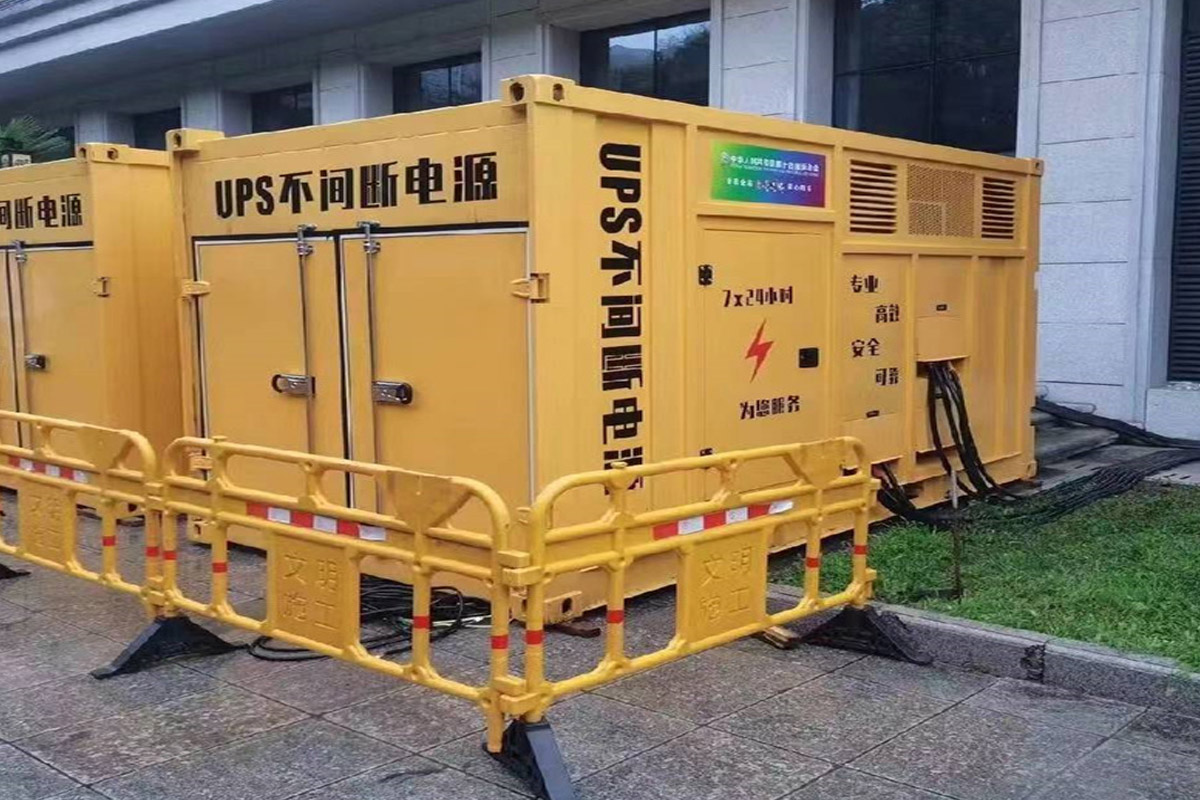 柳林发电机租赁施工现场