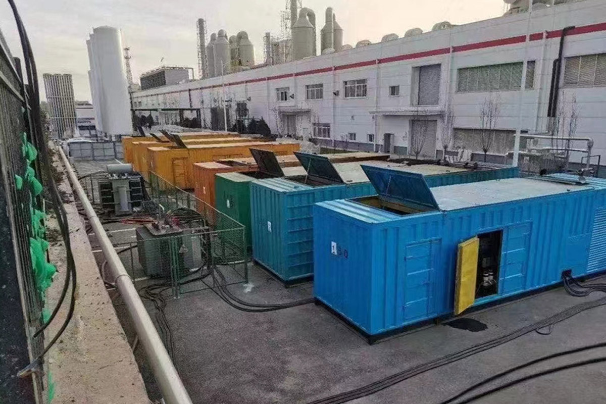 柳林发电机租赁施工现场